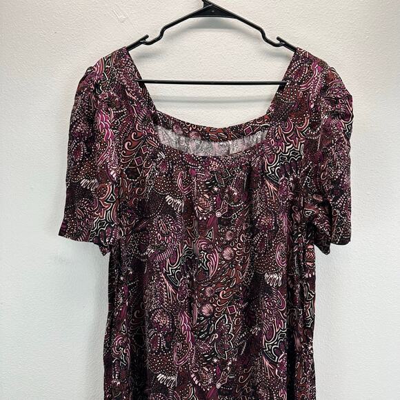 Anthropologie Maeve Lisabetta Maxi Dress Purple Boho Large - Picture 3 of 11